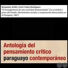 El resurgimiento de una sociedad desmantelada - Por BENJAMÍN ARDITI - Páginas 305 al 314 - Año 2015